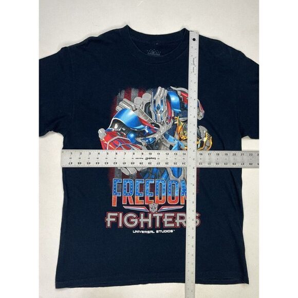 Transformers Freedom Fighters Graphic T-shirt Men Large Navy Blue Short Sleeve - Picture 5 of 5